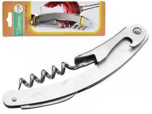 Штопор с открывалкой и ножом нерж 11*2см