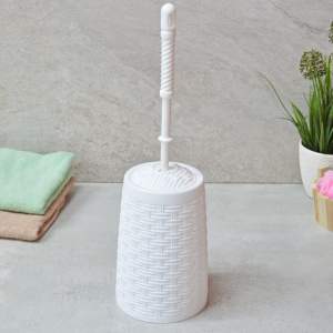 Ерш для туалета с подставкой "Раттан", цвет микс