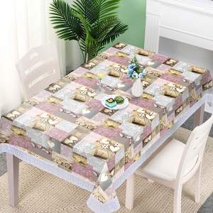 Скатерть 152*152см ПВХ на тканевой основе, BZ-DMT-Y152152