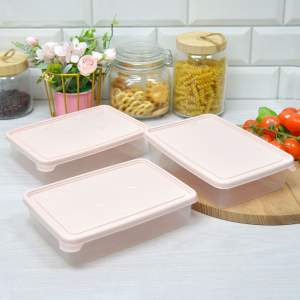 Набор контейнеров для продуктов 3шт 0,9л "Helsinki Artichoke", персиковая карамель