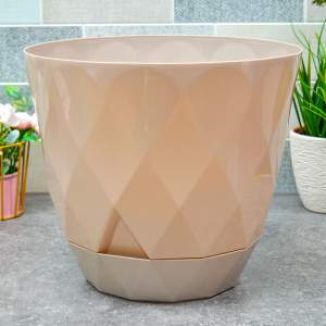 Горшок цветочный Laurel 9,3л d277мм с поддоном (бежевый)
