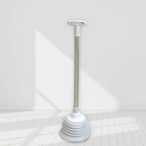 Вантуз d15см 55см силиконовый с металлической ручкой