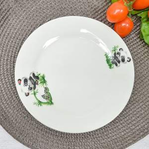Тарелка 175мм мелкая Панда 2 сорт, фарфор