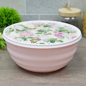 Миска 3,2л с крышкой "Latina. Розовый сад" микс