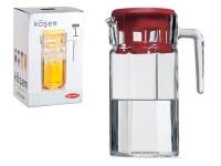 Графин 1,25л "Kosem" с красной крышкой, в коробке