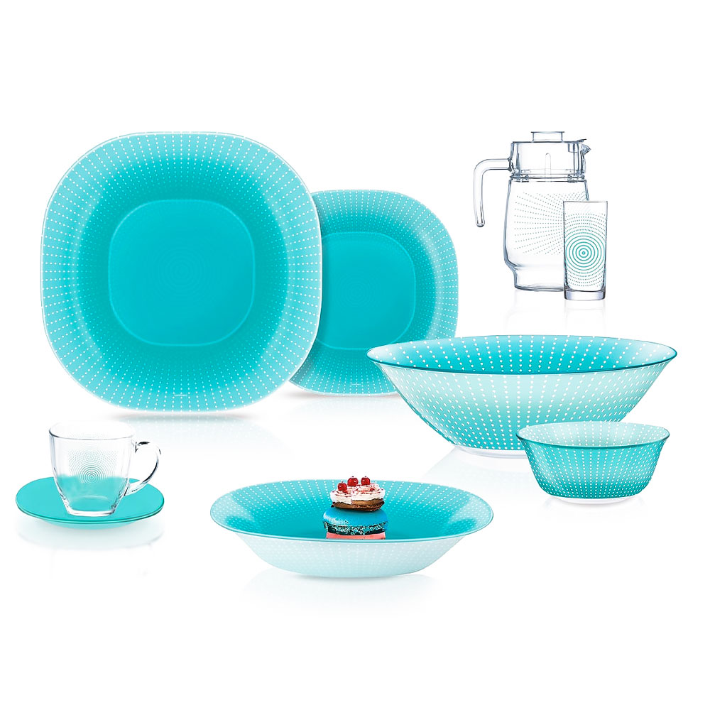 CARINA POP ART TURQUOISE Столовый набор 44 предмета