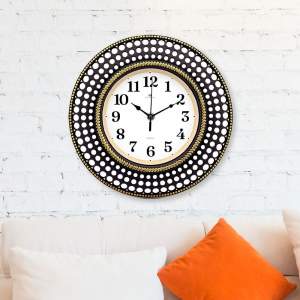 Часы настенные круглые d29см "Классика", корпус черный с золотом