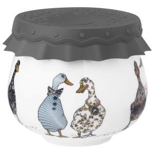 Баночка для меда и варенья 180мл с силиконовой крышкой "Family farm"